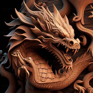 3D модель Азиатский дракон (STL)